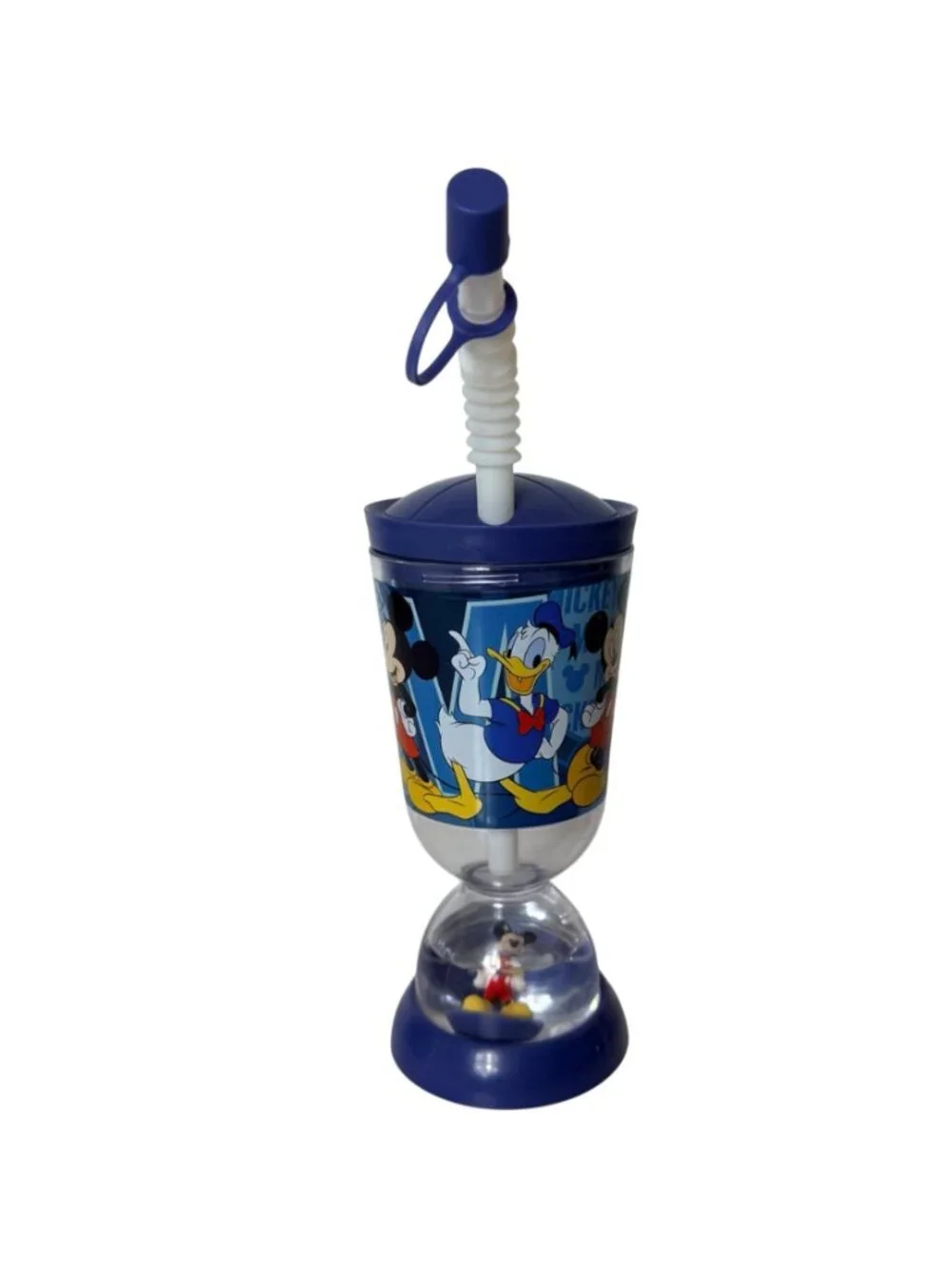Disney Mickey Mouse Buddy Sip 15oz Tumbler Floating Base Pluto Straw BPA Cup